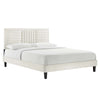 Modway Sofia Channel Tufted Performance Velvet Full Platform Bed in White