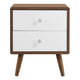 Transmit 2-Drawer Nightstand - No Shipping Charges MDY-MOD-7017-WAL-WHI