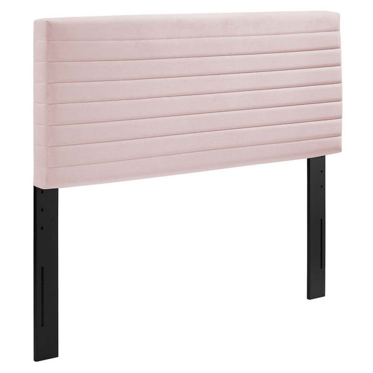 Modway Tranquil Performance Velvet Full/Queen Headboard in Pink MDY-MOD-7024-PNK