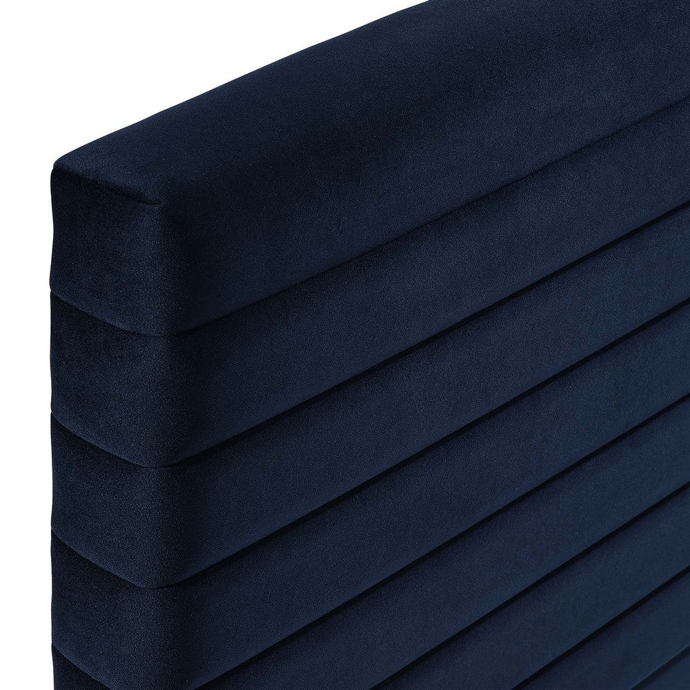 Tranquil Channel Tufted King/California King Headboard  by Modway| Blue