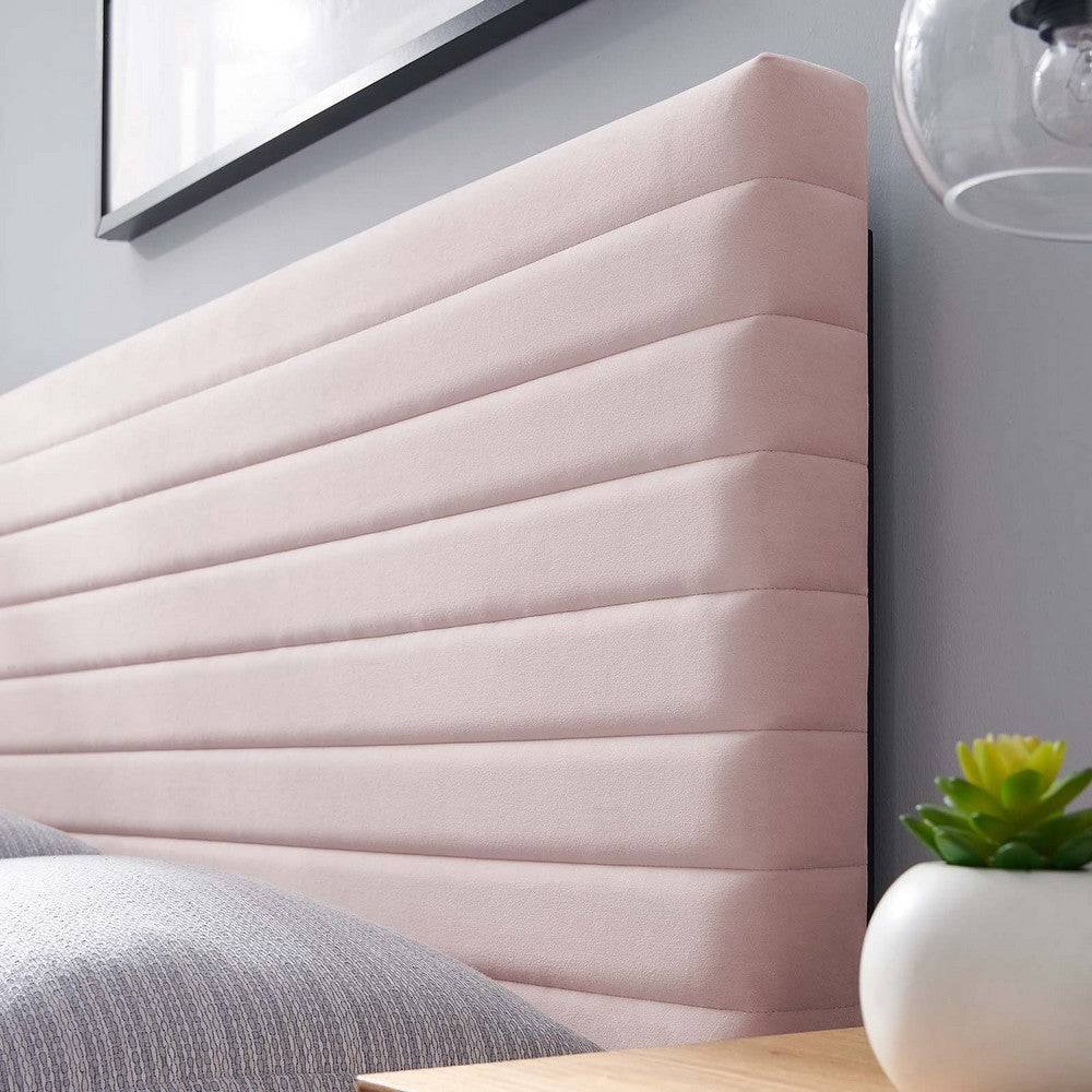 Tranquil Channel Tufted King/California King Headboard  by Modway| Red
