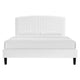 Modway Alessi Performance Velvet Platform Bed Full White MDY-MOD-7037-WHI