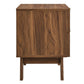 Modway Soma Modern Rattan 2-Drawer Nightstand Walnut MDY-MOD-7050-WAL