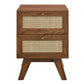 Modway Soma Modern Rattan 2-Drawer Nightstand Walnut MDY-MOD-7050-WAL