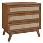 Modway Soma 3-Drawer Dresser in Walnut, 31 x 18.5 x 30