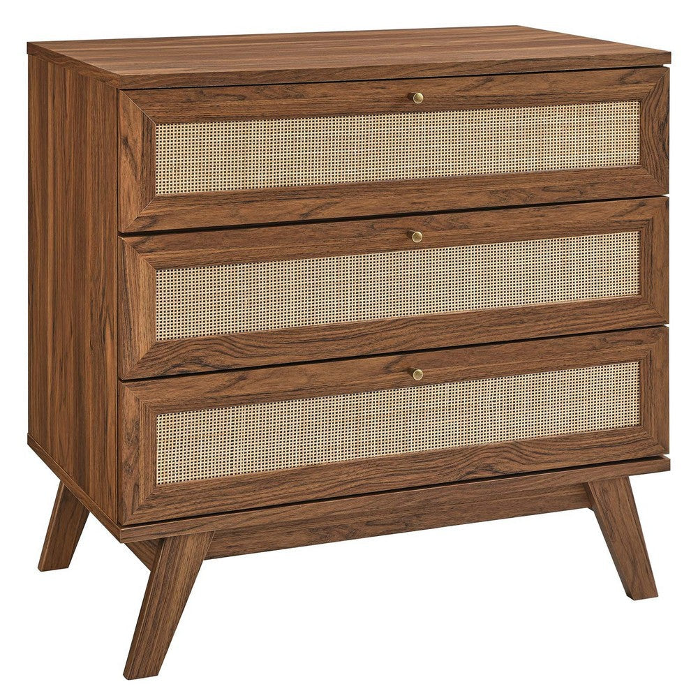 Modway Soma 3-Drawer Dresser in Walnut 31 x 18.5 x 30 MDY-MOD-7051-WAL