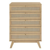 Modway Soma 5 Chest of Drawers in Oak 31 x 18.5 x 44.5 MDY-MOD-7052-OAK