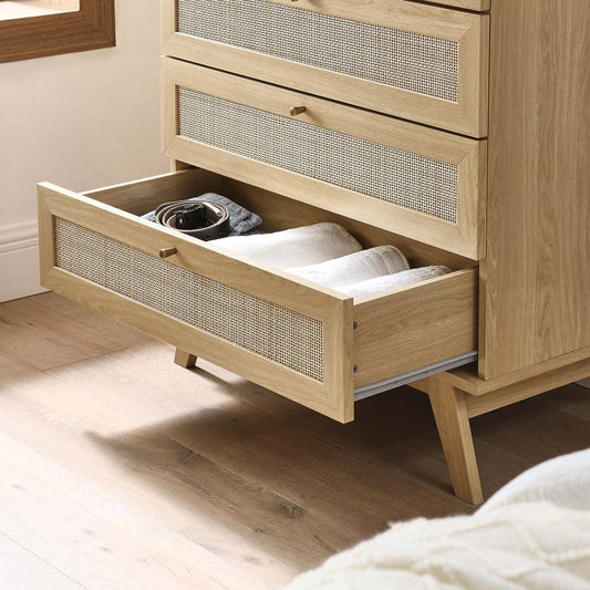 Soma 5-Drawer Chest by Modway| Brown