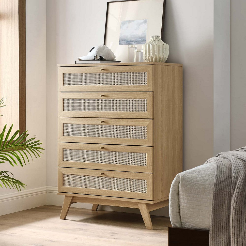 Soma 5-Drawer Chest by Modway| Brown