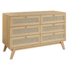 Soma 6-Drawer Dresser by Modway| Brown