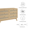 Soma 6-Drawer Dresser by Modway| Brown