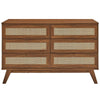 Modway Soma Modern Rattan 6-Drawer Dresser Walnut MDY-MOD-7053-WAL