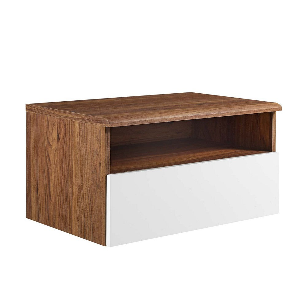 Envision Wall Mount Nightstand by Modway| White