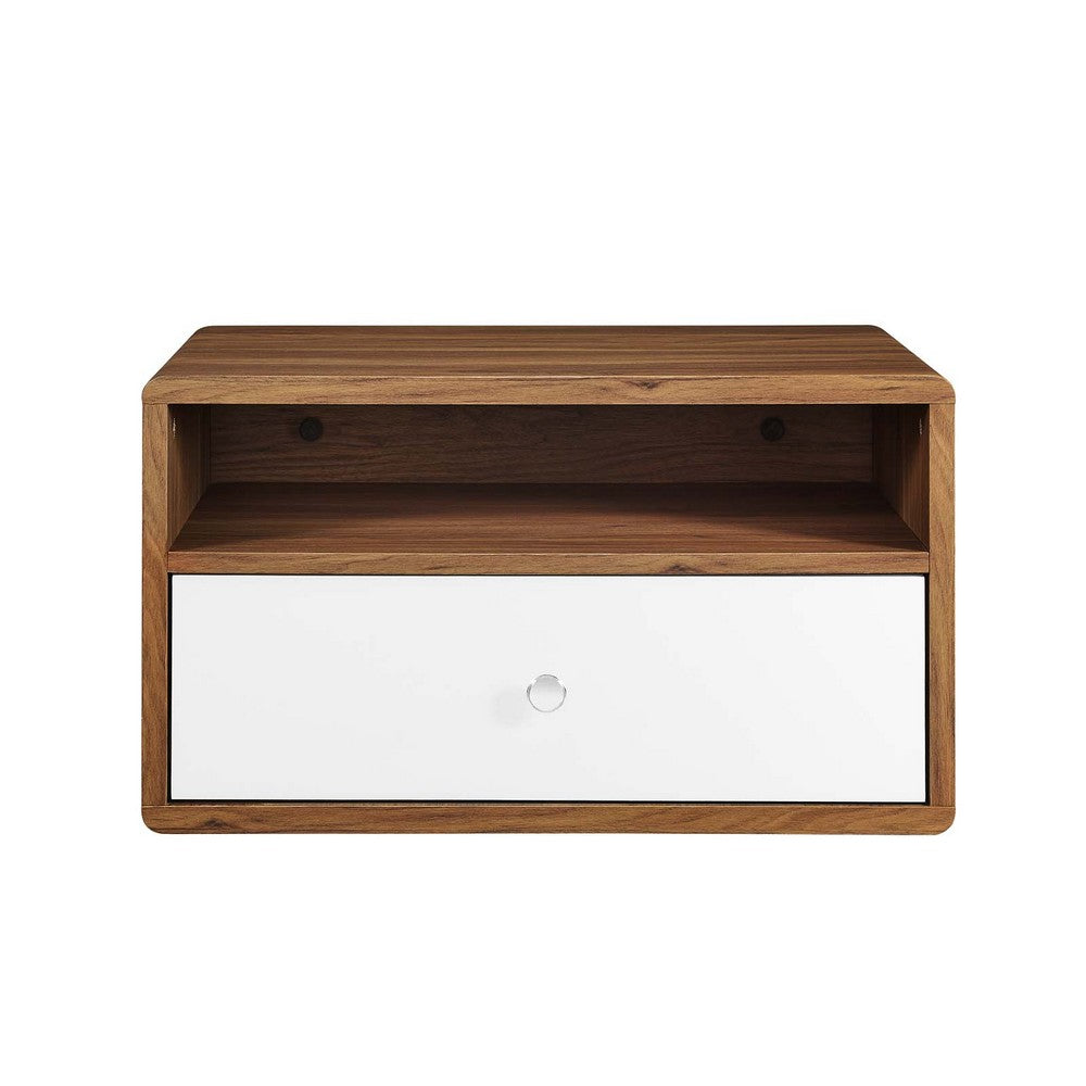 Transmit Wall Mount Nightstand by Modway| White