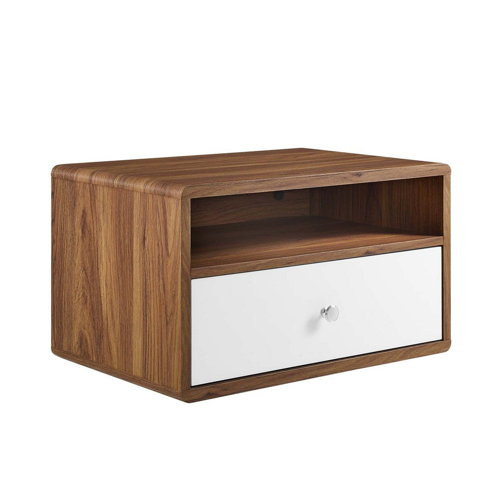 Transmit Wall Mount Nightstand by Modway| White