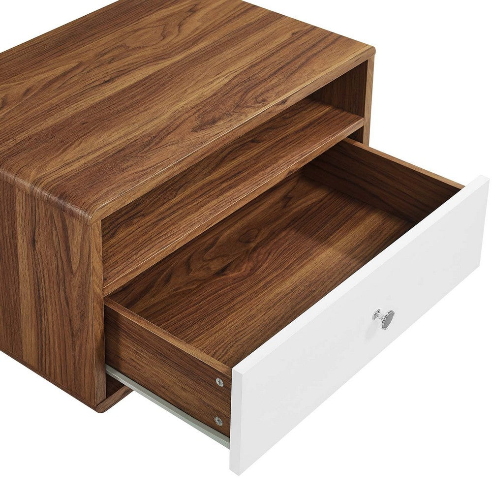 Transmit Wall Mount Nightstand by Modway| White