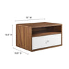 Transmit Wall Mount Nightstand by Modway| White
