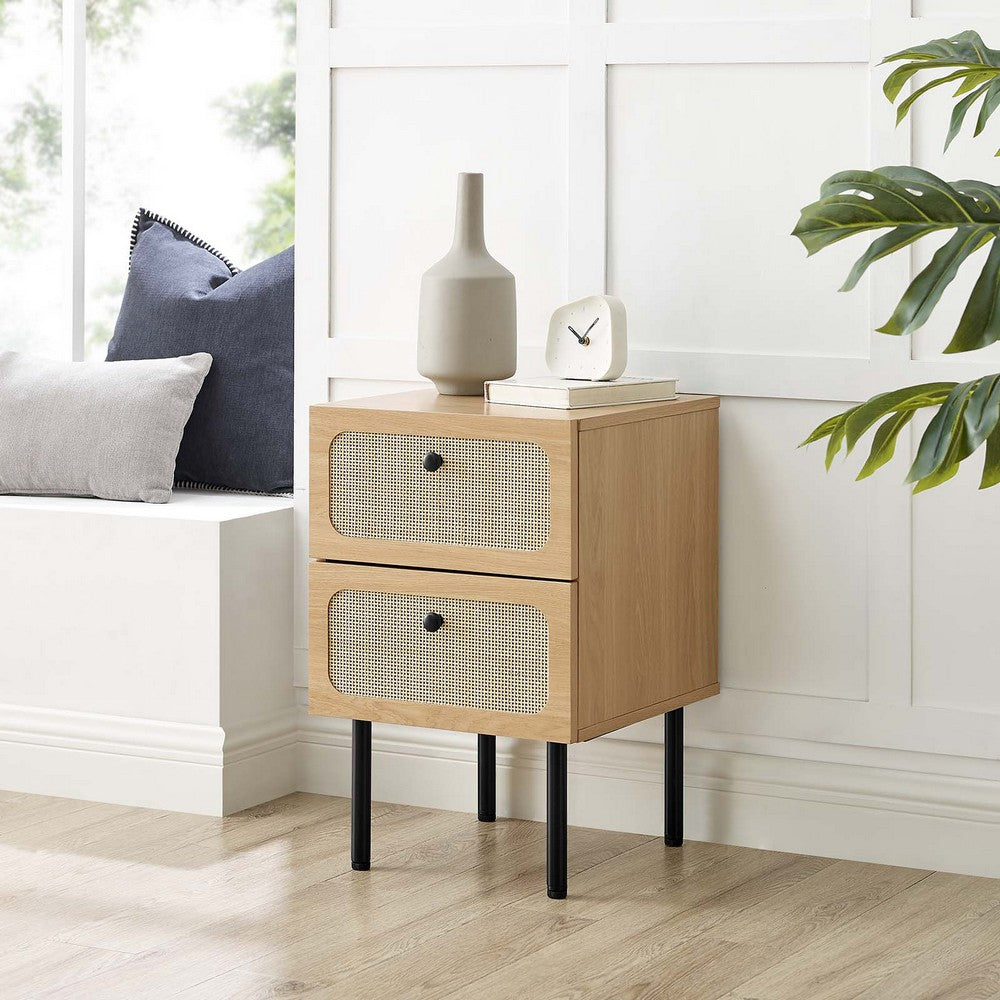 Chaucer 2-Drawer Nightstand by Modway| Brown
