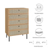 Chaucer 5-Drawer Chest by Modway| Brown