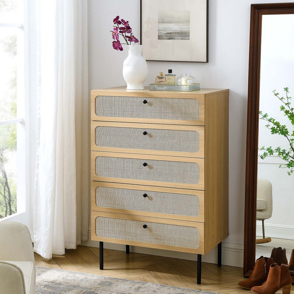Chaucer 5-Drawer Chest by Modway| Brown