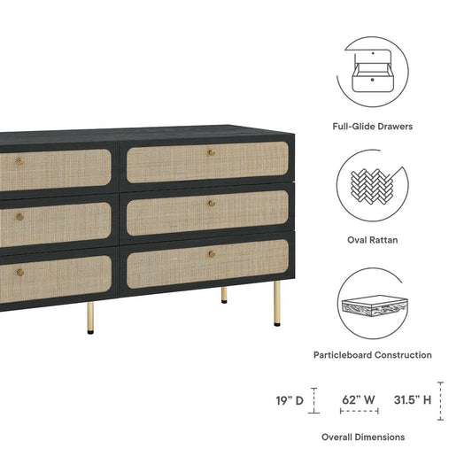 Chaucer 6-Drawer Dresser by Modway| Black