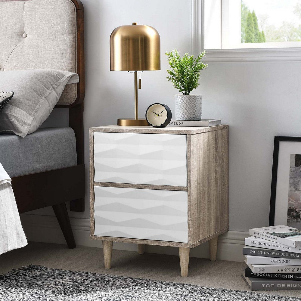 Vespera 2-Drawer Nightstand by Modway| White
