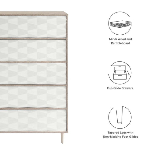 Vespera 5-Drawer Chest by Modway| White