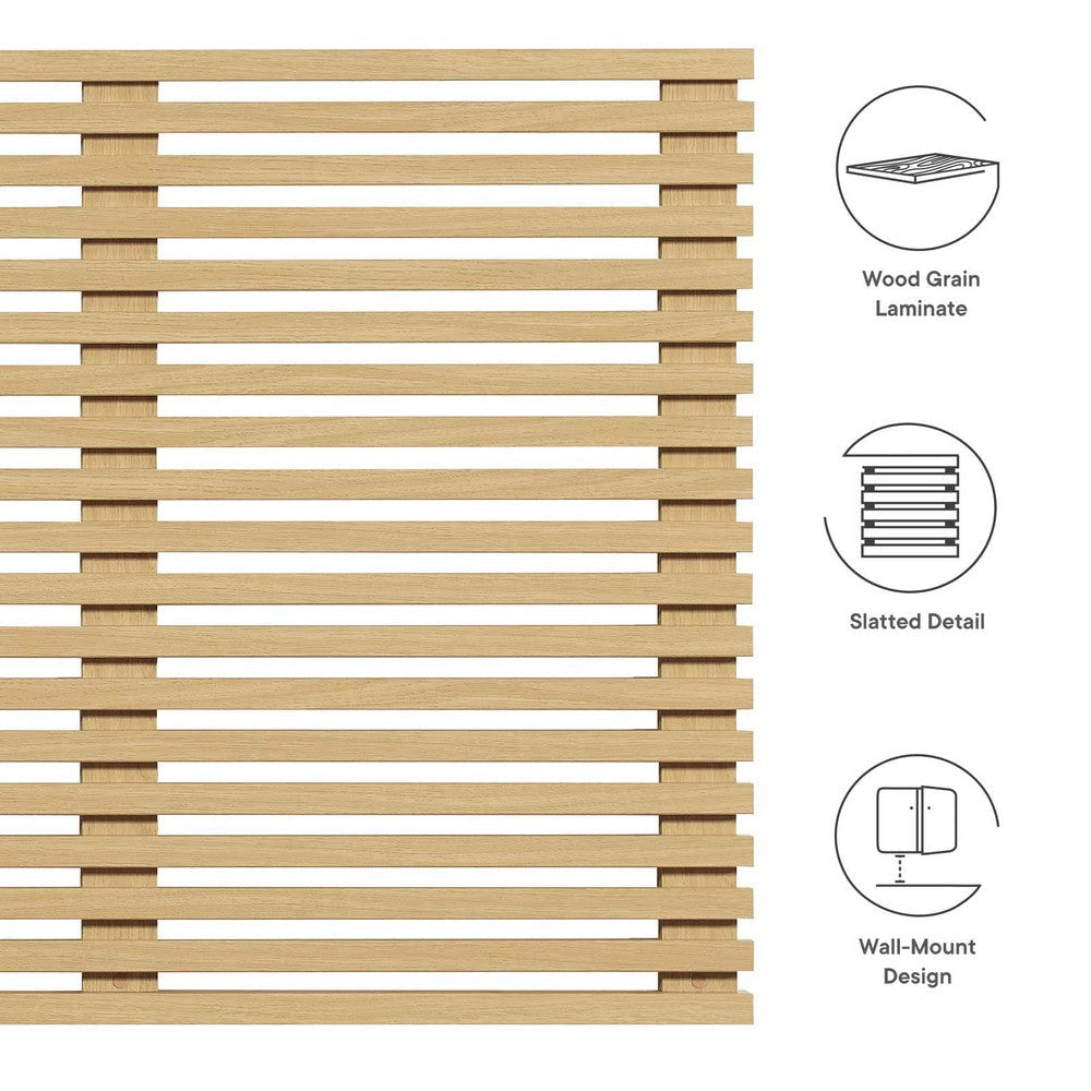 Modway Render Mid-Century Modern Wall-Mount Headboard in Oak King (U.S. Standard) MDY-MOD-7111-OAK