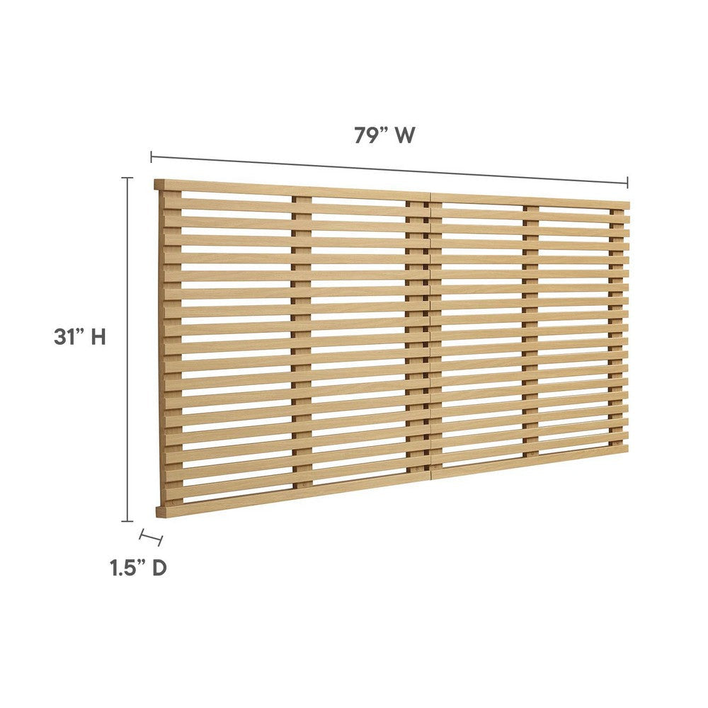 Modway Render Mid-Century Modern Wall-Mount Headboard in Oak King (U.S. Standard) MDY-MOD-7111-OAK