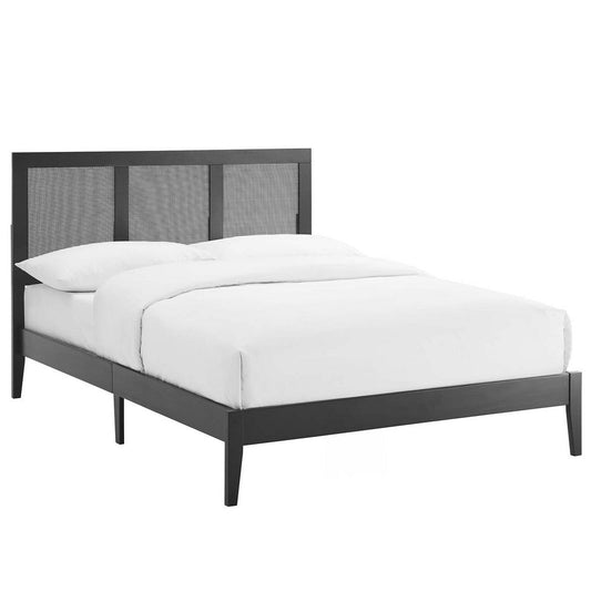 Sirocco Rattan and Wood Full Platform Bed  - No Shipping Charges