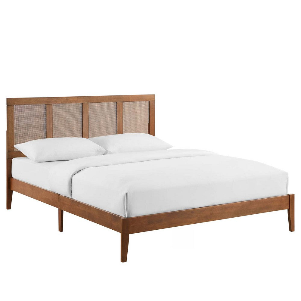 Sirocco Rattan and Wood Queen Platform Bed