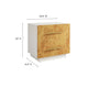 Abel 2-Drawer Burl Wood Nightstand by Modway MDY-MOD-7159-WHI-BUR