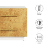 Abel 2-Drawer Burl Wood Nightstand by Modway MDY-MOD-7159-WHI-BUR