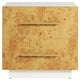 Abel 2-Drawer Burl Wood Nightstand by Modway MDY-MOD-7159-WHI-BUR