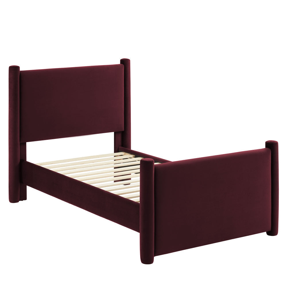 Rael Performance Velvet Twin Platform Bed by Modway