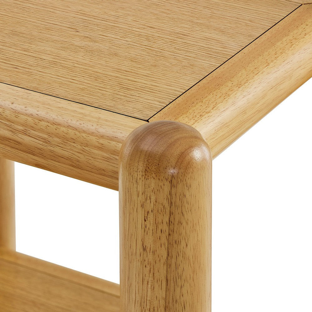 Modway Arcus Rectangular 2-Tier Side Table Oak MDY-MOD-7226-OAK