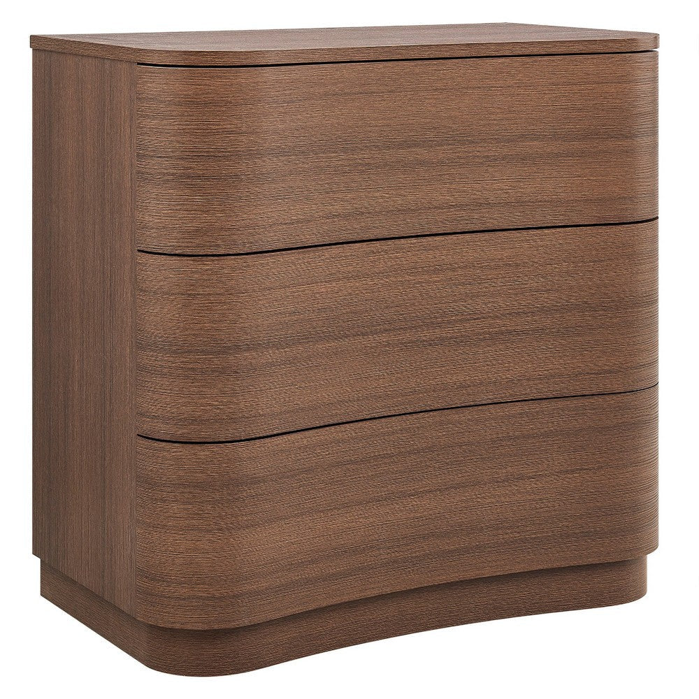 Mirae 3-Drawer Curved Compact Dresser by Modway