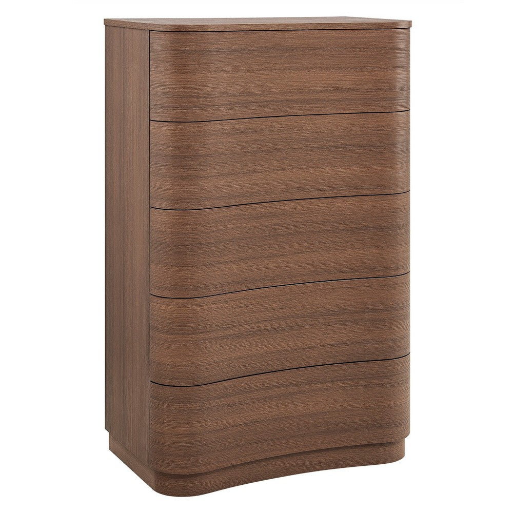 Mirae 5-Drawer Curved Dresser Chest of Drawers by Modway
