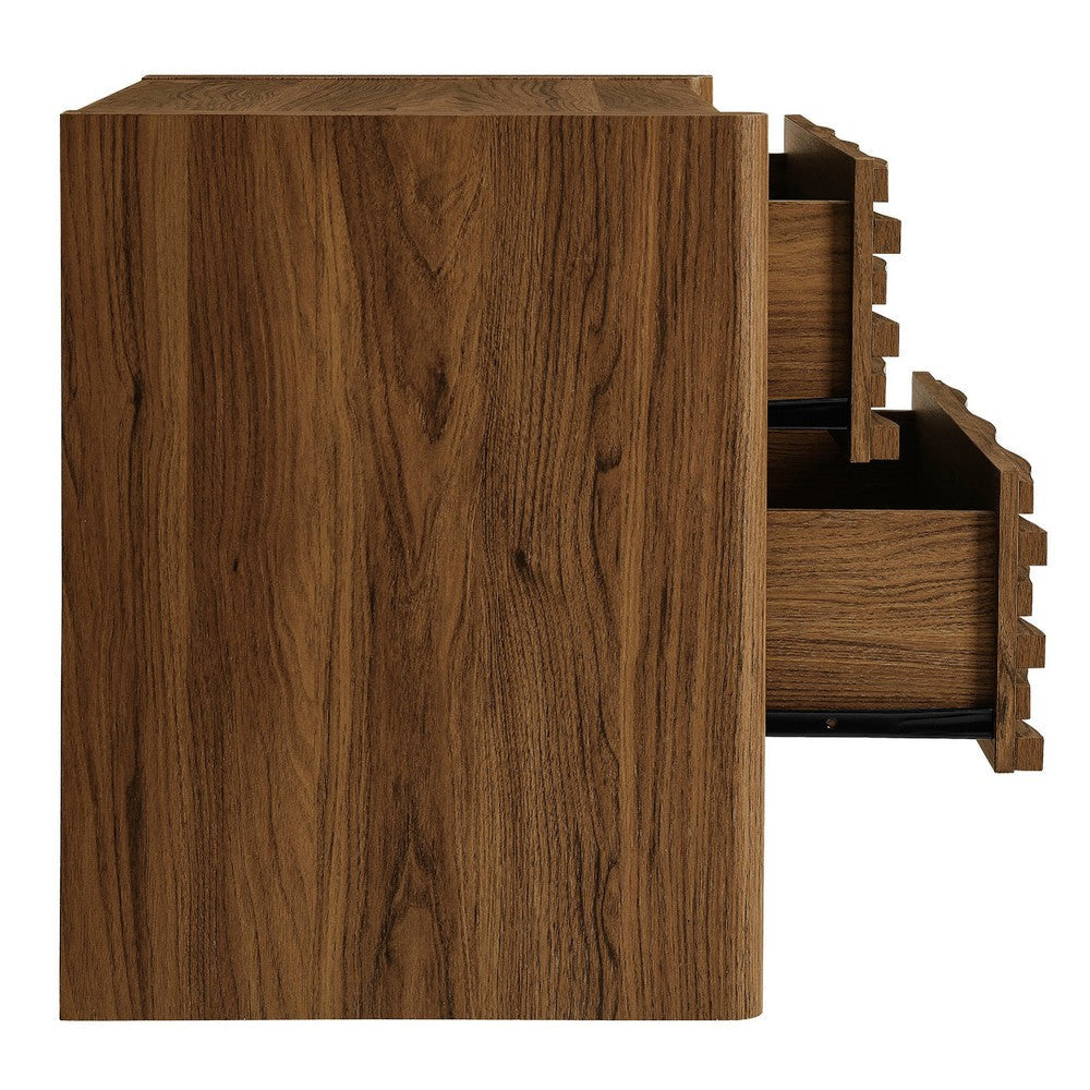 Modway Emric Wave Nightstand Walnut MDY-MOD-7236-WAL