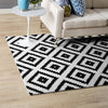 Alika Abstract Diamond Trellis 5x8 Area Rug by Modway| White