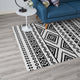 Haku Geometric Moroccan Tribal 5x8 Area Rug by Modway| White