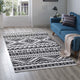 Haku Geometric Moroccan Tribal 5x8 Area Rug by Modway| White