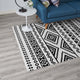 Haku Geometric Moroccan Tribal 8x10 Area Rug by Modway| White