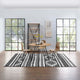 Haku Geometric Moroccan Tribal 8x10 Area Rug by Modway| White