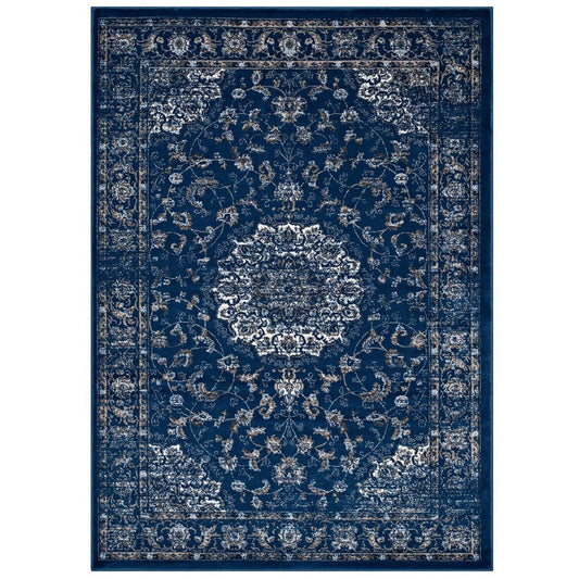 Modway Lilja Distressed Vintage Persian Medallion 5x8 Area Rug |No Shipping Charges