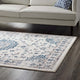 Lilja Distressed Vintage Medallion 5x8 Area Rug by Modway| White