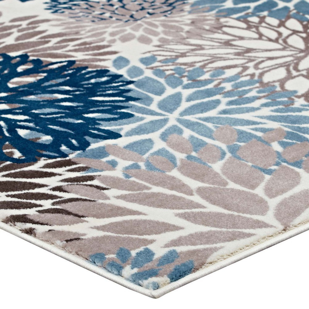 Calithea Vintage Classic Abstract Floral 5x8 Area Rug by Modway| Brown