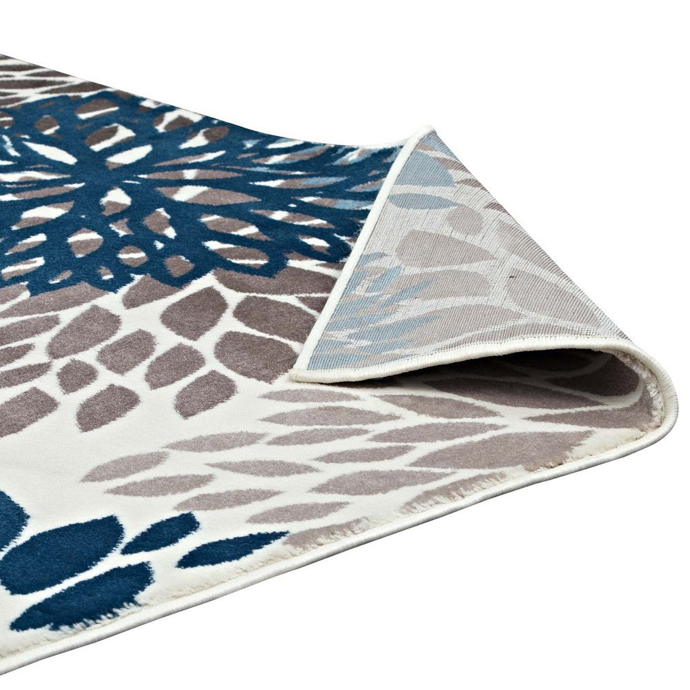 Calithea Vintage Classic Abstract Floral 5x8 Area Rug by Modway| Brown