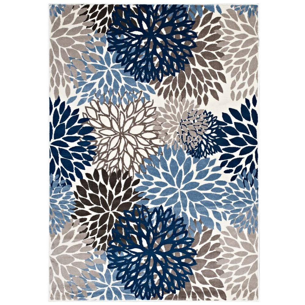 Calithea Vintage Classic Abstract Floral 5x8 Area Rug by Modway| Brown