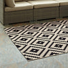 Perplex Geometric Diamond Trellis Indoor and Outdoor 5x8 Area Rug by Modway| Black